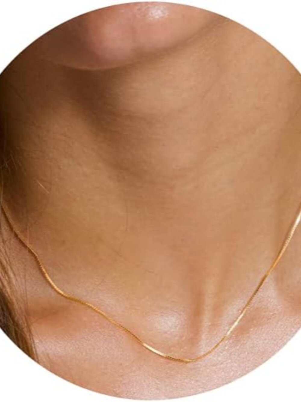 Minimalist Thin Gold Chain 18K Gold Plated Thin Box Chain Necklace Short Small G